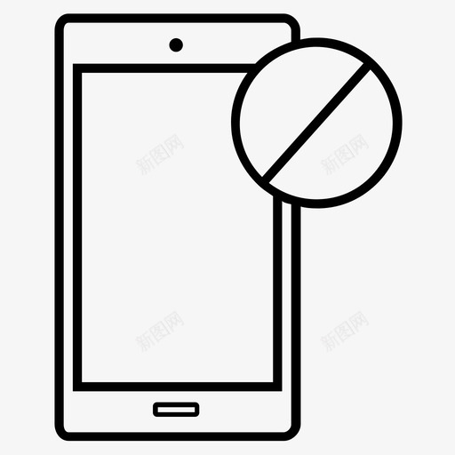 阻止智能手机android手机被阻止图标svg_新图网 https://ixintu.com android 严禁手机 屏幕通知 手机被阻止 禁止 阻止智能手机