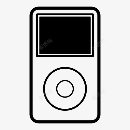 ipod苹果音频图标svg_新图网 https://ixintu.com ipod mp3播放器 苹果 音乐 音频