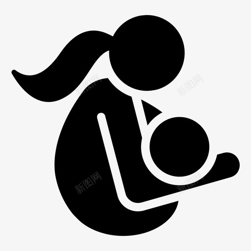 母乳喂养婴儿母亲图标svg_新图网 https://ixintu.com 养育 婴儿 幼儿 母乳喂养 母亲