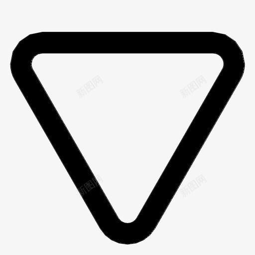让路标志交通图标svg_新图网 https://ixintu.com 三角 交通 标志 警告 让路