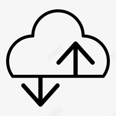 云存储云计算在线存储图标图标