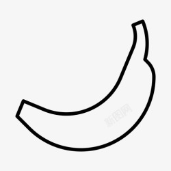 简单的香蕉图片香蕉食物水果图标高清图片