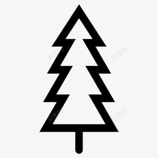 松树圣诞树节日树图标svg_新图网 https://ixintu.com 圣诞树 松树 节日树