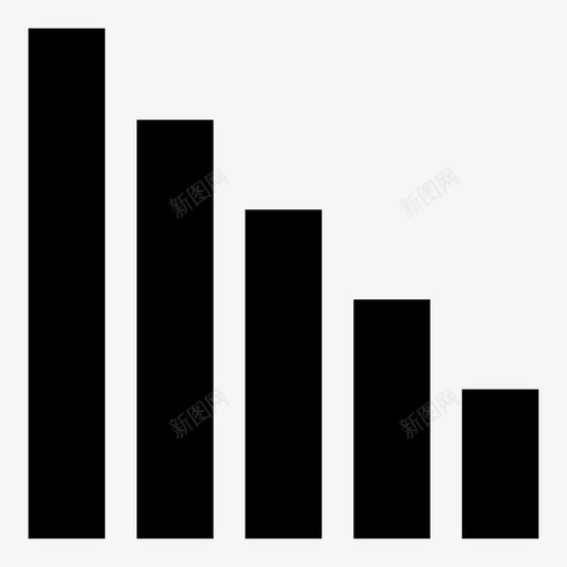 柱状图列降序图标svg_新图网 https://ixintu.com 列 利润下降 图表 柱状图 降序 饼图和示意图