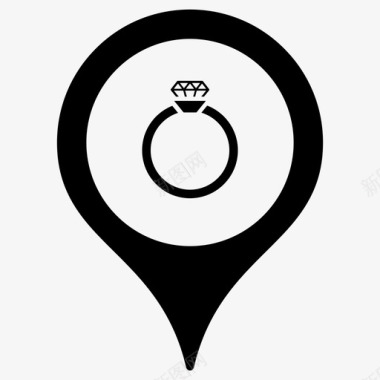 戒指珠宝店地图标记图标