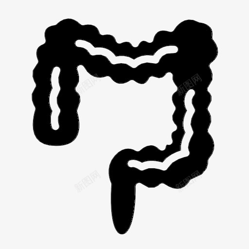 大肠解剖学身体图标svg_新图网 https://ixintu.com 器官 大肠 消化 解剖学 身体
