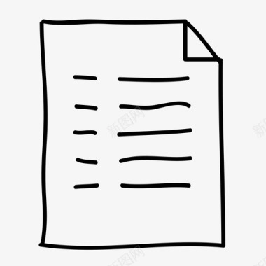 项目符号列表文档手绘页面图标图标