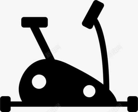 固定自行车自行车健身器材图标图标