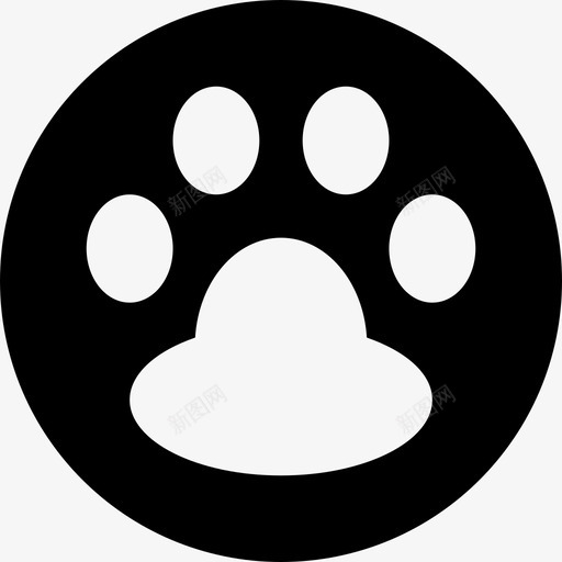 动物爪按钮猫图标svg_新图网 https://ixintu.com 动物爪 宠物 按钮 狗 狗掌印 猫 科学和自然 脚印