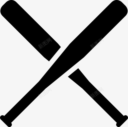 棒球棒2桨图标svg_新图网 https://ixintu.com 2 体育和娱乐 桨 棒 棒球棒