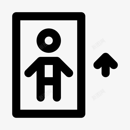 上行电梯代理经纪人图标svg_新图网 https://ixintu.com 上行电梯 代理 室内 房地产 房屋 经纪人