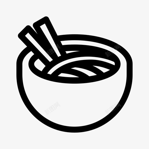 一碗面条食物饭菜图标svg_新图网 https://ixintu.com 一碗面条 汤 面条 食物 饭菜