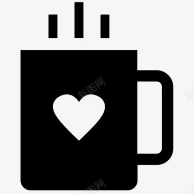 饮料咖啡心杯图标图标