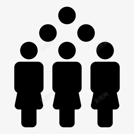 人员员工组图标svg_新图网 https://ixintu.com 人口向量图标 人员 人群 员工 团队 女性 管理 组 群组