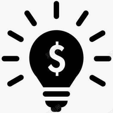 灯泡成本财务计划图标图标