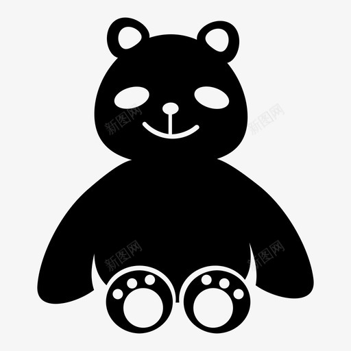 泰迪熊礼物玩具图标svg_新图网 https://ixintu.com 泰迪熊 派对 玩具 礼物