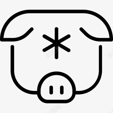 冷冻猪肉食品肉图标图标