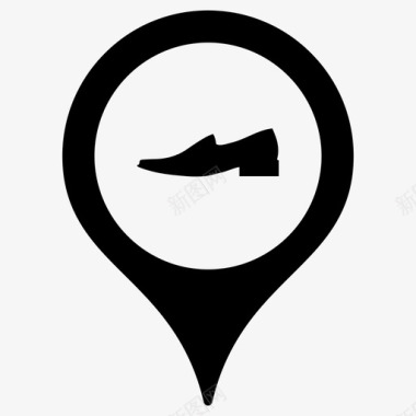 鞋店地图标记地图指针图标