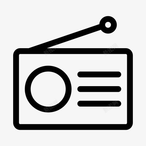 收音机旧收音机电台图标svg_新图网 https://ixintu.com 媒体 收音机 旧收音机 电台 老式收音机