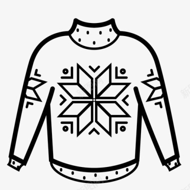 圣诞毛衣针织冬季图标图标