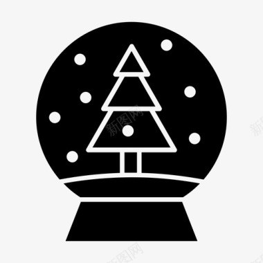 圣诞雪球球装饰图标图标