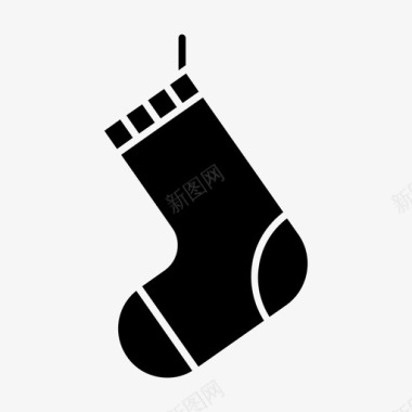 圣诞袜挂袜子图标图标