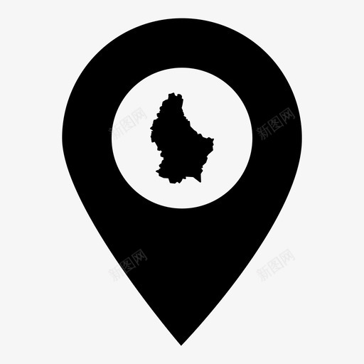 卢森堡国家欧洲图标svg_新图网 https://ixintu.com 世界地图标记 位置 卢森堡 国家 地图 欧洲
