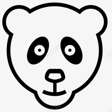 熊猫脸动物熊图标图标