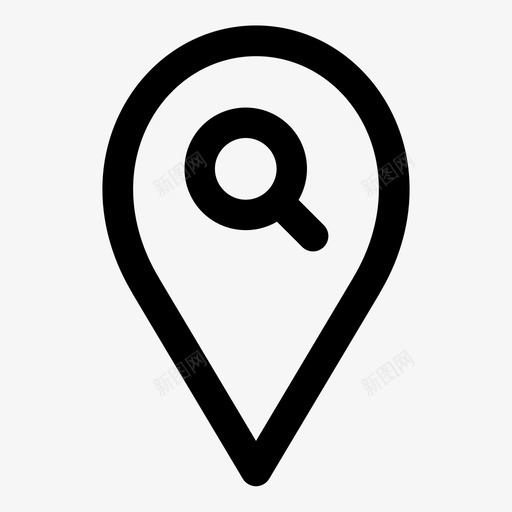 搜索地图pi位置放大镜图标svg_新图网 https://ixintu.com 位置 地图pin粗体 搜索地图pi 放大镜 缩放