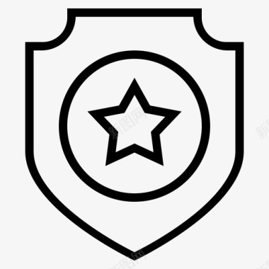 警徽保安盾牌图标图标