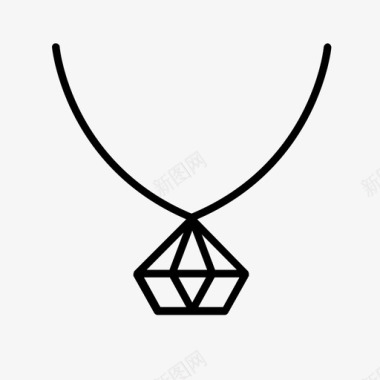 钻石项链珠宝红宝石项链图标图标