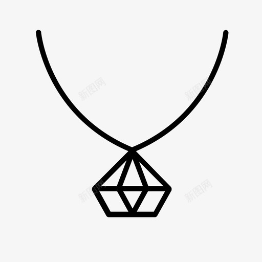 钻石项链珠宝红宝石项链图标svg_新图网 https://ixintu.com 珠宝 红宝石项链 钻石项链