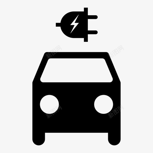 绿色汽车电动汽车电力图标svg_新图网 https://ixintu.com 插入式电池 混合动力 电力 电动汽车 绿色汽车 绿色汽车电动汽车电力 能源