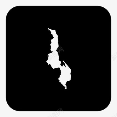 马拉维国家位置图标图标