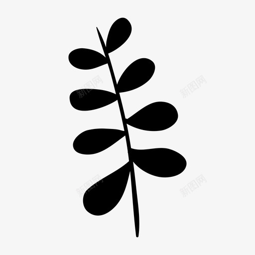 植物树叶绿叶图标svg_新图网 https://ixintu.com 树叶 植物 植物和树木 绿叶