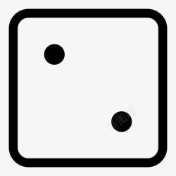 随机数字白色骰子游戏数字图标高清图片