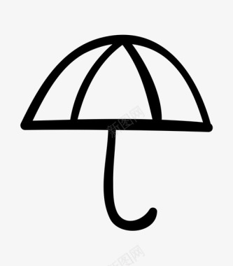 伞手绘假日图标图标