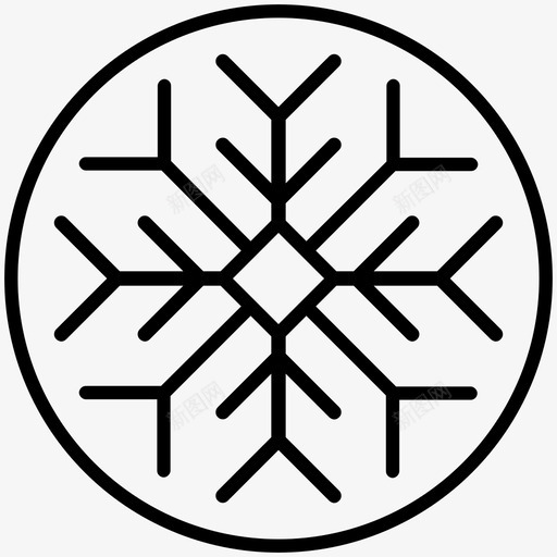 雪球圣诞节冰冻图标svg_新图网 https://ixintu.com 冬天 冰冻 圣诞节 美味的冬天 雪球 雪花