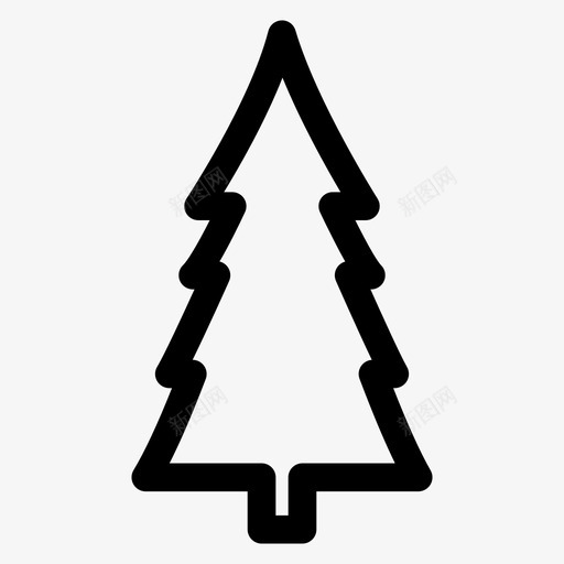 常绿树圣诞树松树图标svg_新图网 https://ixintu.com 冬天 圣诞树 天气 常绿树 松树
