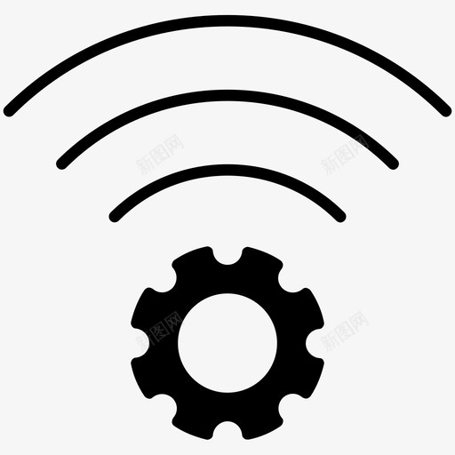 连接设置齿轮选项图标svg_新图网 https://ixintu.com Yuminkypc字形 wifi 连接设置 选项 齿轮