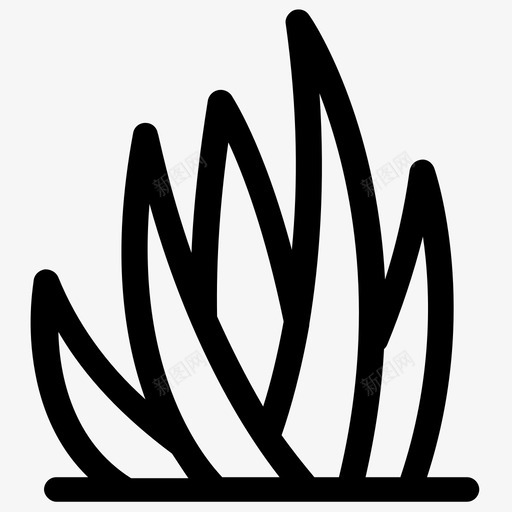 草灌木花图标svg_新图网 https://ixintu.com 小草icon 庭院 植物 灌木 绿色 自然 花 草