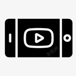 YouTube的应用程序标识移动视频应用程序智能手机图标高清图片