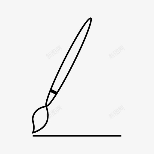 毛笔画笔工具画笔图标svg_新图网 https://ixintu.com 教育 毛笔 画笔 画笔工具