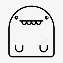 自由的笑脸标志简单的生物空白可爱图标高清图片