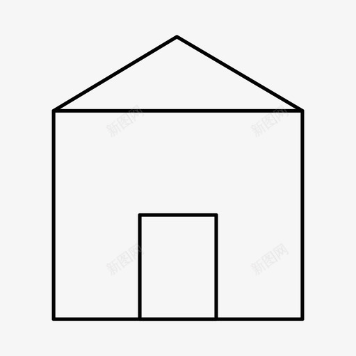 房子建筑家图标svg_新图网 https://ixintu.com 家 常用图标 建筑 房子 邻居