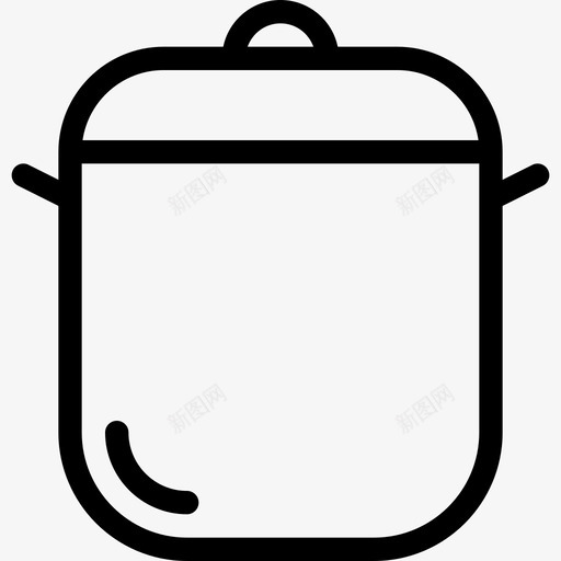 锅食物热图标svg_新图网 https://ixintu.com 厨房 厨房线图标 器具 热 锅 食物