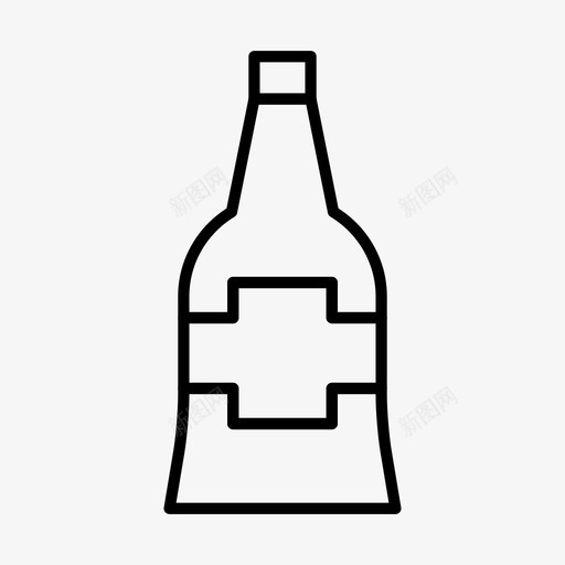 瓶子酒精白兰地图标svg_新图网 https://ixintu.com 威士忌 瓶子 白兰地 简单 酒精 饮料