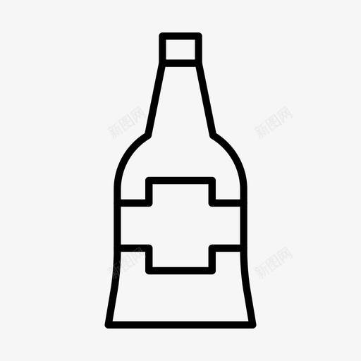 瓶子酒精白兰地图标svg_新图网 https://ixintu.com 威士忌 瓶子 白兰地 简单 酒精 饮料
