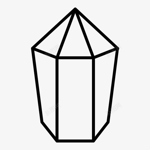 水晶宝石矿物图标svg_新图网 https://ixintu.com 宝石 水晶 矿物 黄玉水晶