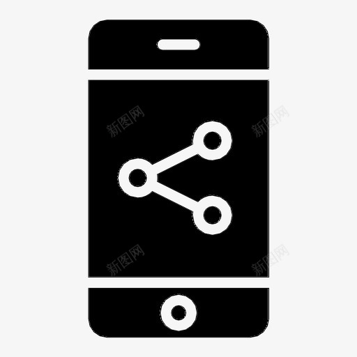 共享链接应用程序手机图标svg_新图网 https://ixintu.com 共享链接 应用程序 手机 智能手机